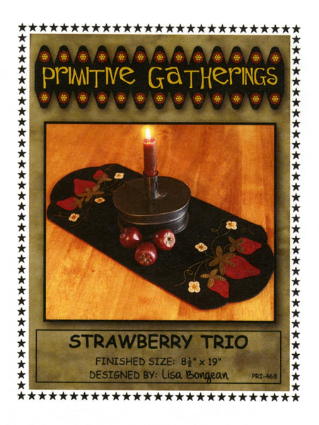 STRAWBERRY TRIO - wool table mat pattern