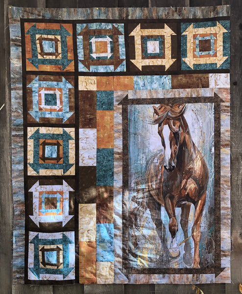SPIRITED HORSE - lap size quilt kit