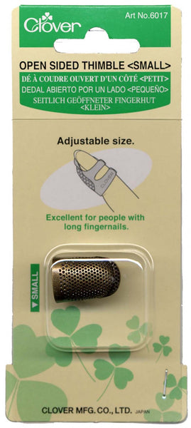 CLOVER OPEN SIDED THIMBLE - small adjustable size