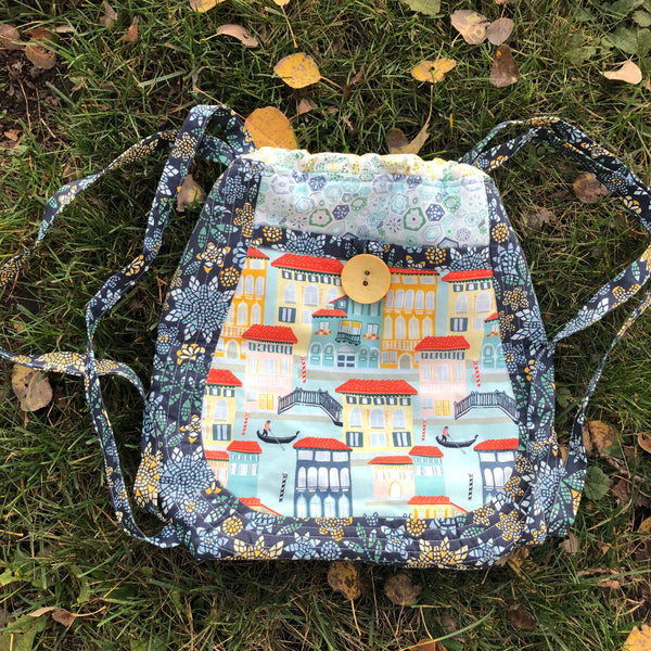 BACKPACK -  Italy themed fabric