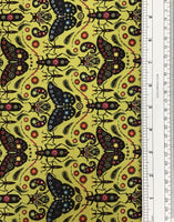 LAND ART (JEWELS-020-VERT) - fabric price per 1/4 meter