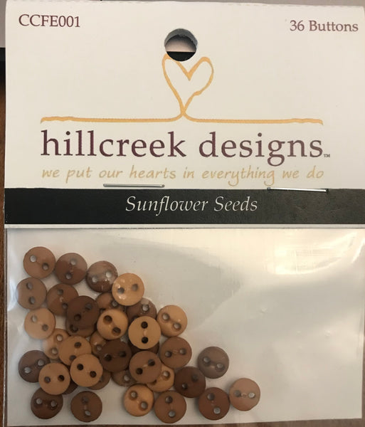 SUNFLOWER SEEDS (36 buttons) - hillcreek designs