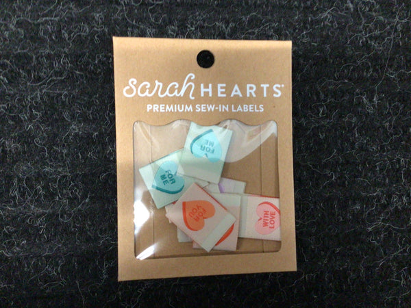 QUILT SEW IN LABLES- Valentine’s Day