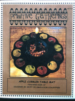 PRIMITIVE GATHERINGS - APPLE COBBLER TABLE MAT - wool appliqué pattern