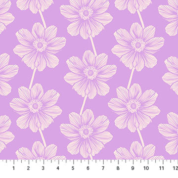 INDELIBLE (AM anemone lilac) - fabric price per 1/4 meter