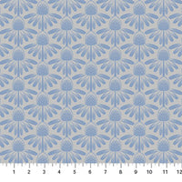 INDELIBLE (AM coneflower sky) - fabric price per 1/4 meter