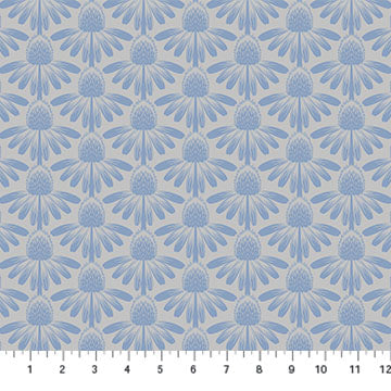 INDELIBLE (AM coneflower sky) - fabric price per 1/4 meter
