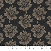 INDELIBLE (AM anemone silvertone) - fabric price per 1/4 meter