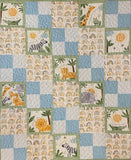 SAFARI PIECED PANEL - kids size quilt kit
