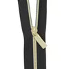 ZIPPER 3 YARD - black & gold