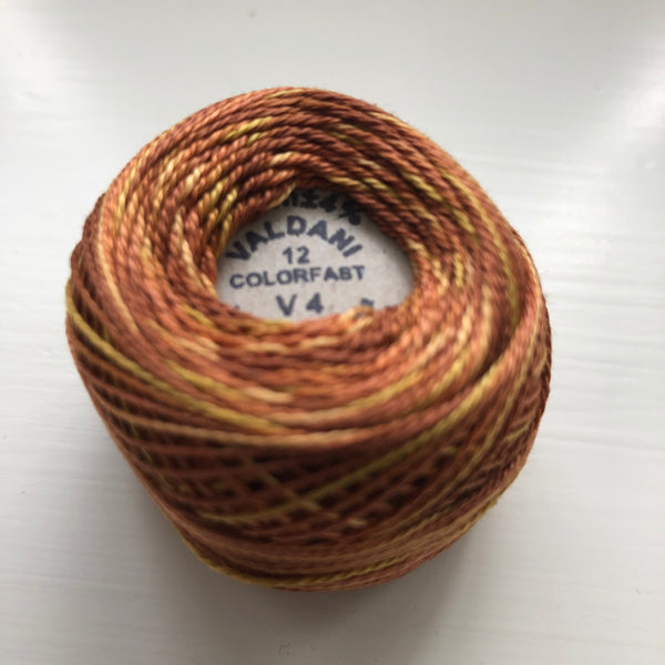 VALDANI (V-4 GOLDEN BROWNS) 100M - pearl cotton thread Size 12
