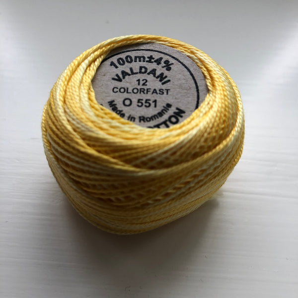 VALDANI (O-551 SUNSHINE) 100M - pearl cotton thread Size 12