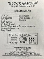 BLOCK GARDEN - wool pattern
