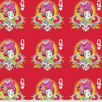 CURIOUSER (THE RED QUEEN - WONDER) - fabric price per 1/4 yard**