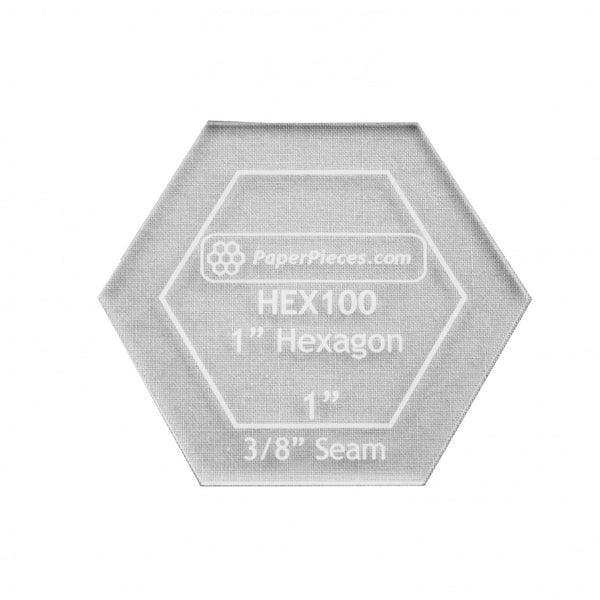 1” HEXAGON - acrylic cutting template