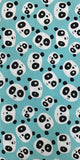 PANDAS (134-AQUA) - fabric price per 1/4 meter