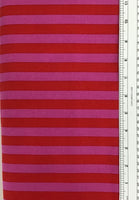 TULA PINK TRUE COLORS TENT STRIPE (PWTP069.PEONY) - fabric price per 1/4 meter