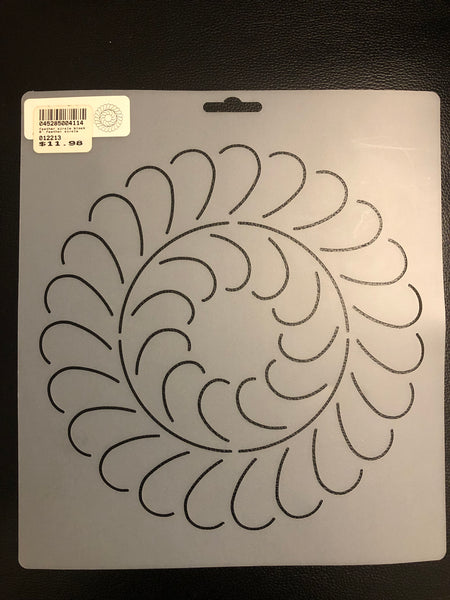 8” FEATHER CIRCLE HAND QUILTING TEMPLATE