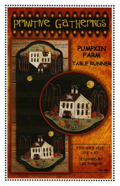 PUMPKIN FARM - wool table runner pattern