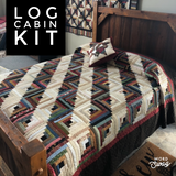 CIVIL WAR LOG CABIN KIT- bed size quilt kit
