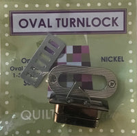 OVAL TURNLOCK 1-3/4”x3/4” SET - purse hardware