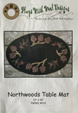 NORTHWOODS TABLE MAT - wool appliqué pattern