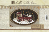 VINTAGE TRUCK THRU THE YEAR FEBRUARY - wool table mat pattern