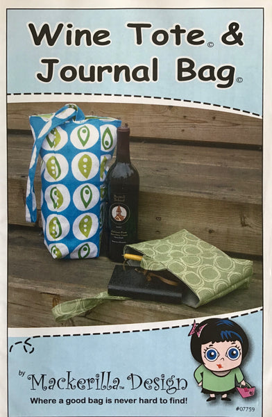 WINE TOTE & JOURNAL BAG - bag pattern