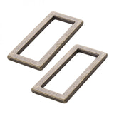 1 1/2” FLAT RECTANGLE RINGS ANTIQUE BRASS (2 PACK) - purse hardware