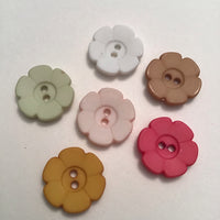 FLOWER BUTTON (15MM) - Dill buttons