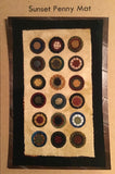 SUNSET PENNY MAT - wool table runner pattern