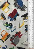 CONSTRUCTION ZONE (TOSSED VEHICLES-23260-91) - fabric price per 1/4 meter