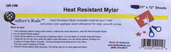 HEAT RESISTANT MYLAR - template making 10” x 12”
