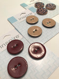 ROUND TWO HOLE BUTTON 30MM (3 PACK) - inspire buttons
