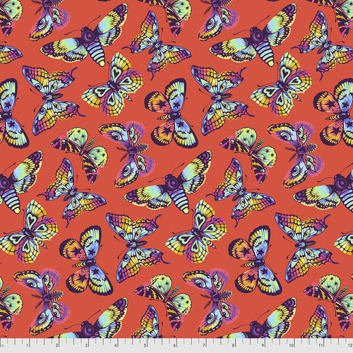 DAYDREAMER (BUTTERFLY KISSES PAPAYA) - fabric price per 1/4 meter