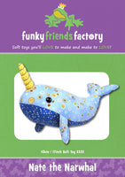NATE THE NARWHAL - soft toy pattern