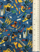 CONSTRUCTION ZONE (TOSSED TOOLS-23261-48) - fabric price per 1/4 meter