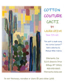 COTTON COUTURE CACTI- fabric collage pattern