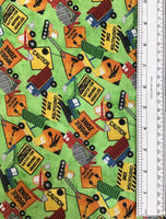 CONSTRUCTION ZONE (VEHICLES/SIGNS-23262-72) - fabric price per 1/4 meter