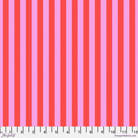 TULA PINK TRUE COLORS TENT STRIPE (PWTP069.POPPY) - fabric price per 1/4 meter