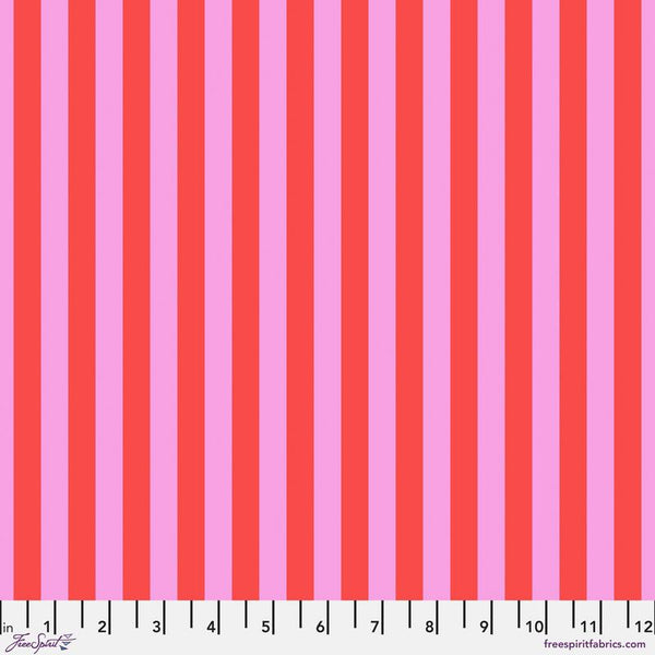 TULAS TRUE COLORS TENT STRIPE (PWTP069.POPPY) - fabric price per 1/4 meter