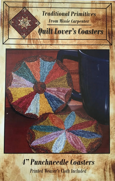 QUILT LOVER’S COASTERS - punchneedle embroidery pattern