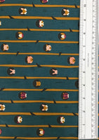 TREEHOUSE (TEAL-90066-64) - fabric price per 1/4 meter