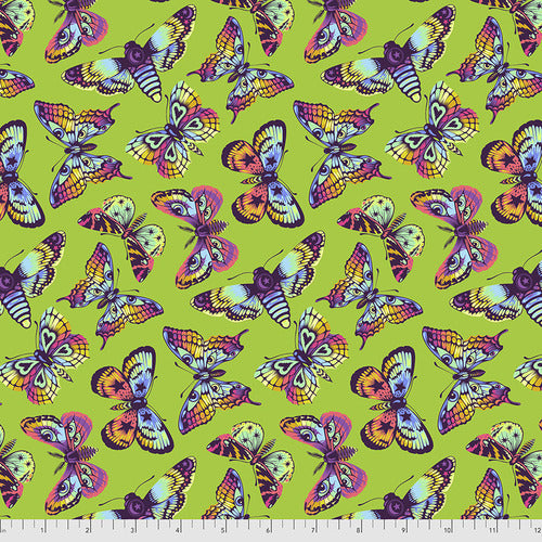 DAYDREAMER (BUTTERFLY KISSES AVOCADO) - fabric price per 1/4 meter