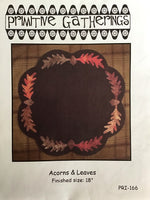 ACORNS & Leaves - wool table mat pattern