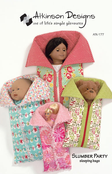 SLUMBER PARTY - toy sleeping bag pattern